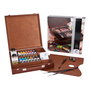 Van Gogh Set Inspiration de pinturas al óleo en caja de madera con 14 colores de 40 ml y accesorios